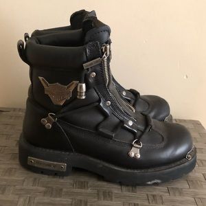 Harley Davidson Black Leather Boots